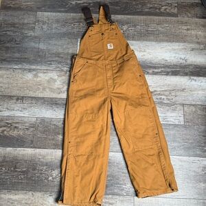 Carhartt Overalls Bibs Double Knee Kids Youth Boys Size 10 Workwear Farm Utility